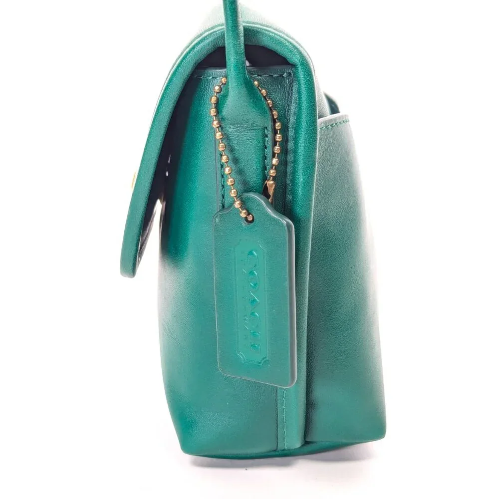 COACH Limited Edition Archive Turnlock Pouch Crossbody Shoulder Bag - Green - Picture 6 of 15